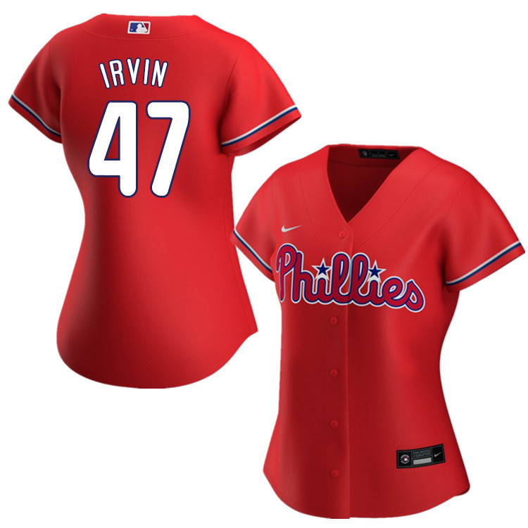 Nike Women #47 Cole Irvin Philadelphia Phillies Baseball Jerseys Sale-Red